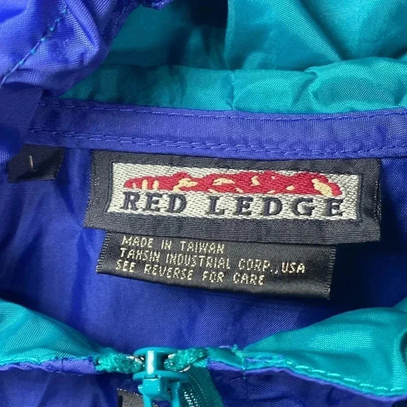 Red Ledge Wind Breaker Lightweight Blue Cyan Nylon Large - Picture 3 of 7